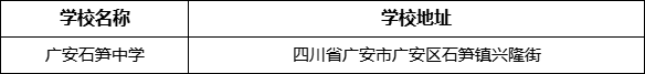 廣安市廣安石筍中學(xué)學(xué)校地址在哪里？