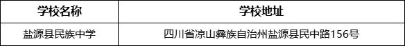 涼山州鹽源縣民族中學(xué)學(xué)校地址在哪里？