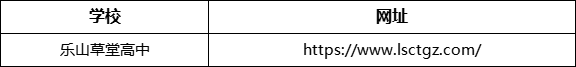 樂山市樂山草堂高中網址是什么？