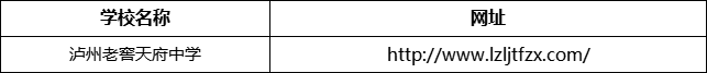 瀘州市瀘州老窖天府中學(xué)網(wǎng)址是什么？