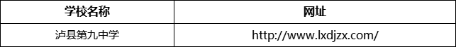 瀘州市瀘縣第九中學(xué)網(wǎng)址是什么？