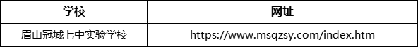 眉山市眉山冠城七中實驗學校網(wǎng)址是什么？